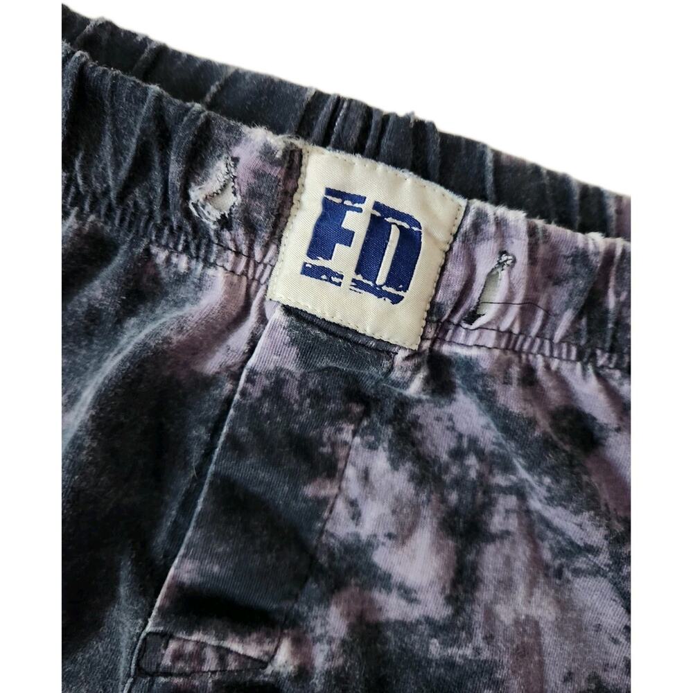 Vintage Y2K Ed Hardy Distressed Tie Dye Tattoo Printed Pajama Pants Sz Small - Picture 3 of 8